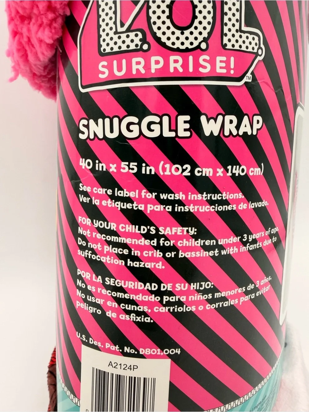 L.O.L. Surprise! Pink and Blue Hooded Cozy Wrap 40” x 55”